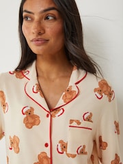 Society 8 Cream Matching Family Teddy Bear Pyjama Set - Image 3 of 4