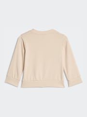 adidas Brown Essentials Infant Kids  Sweat Top & Joggers Set - Image 3 of 7