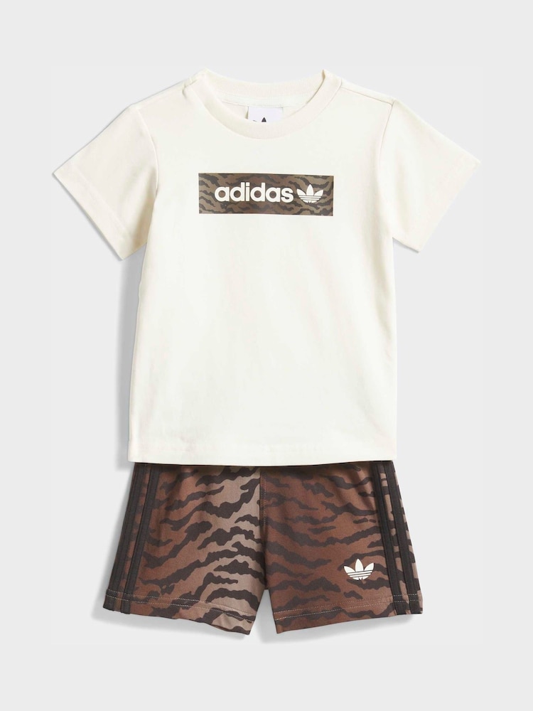 adidas Originals Animal T-shirt och Shorts Spädbarn Set - Bild 1 av 7