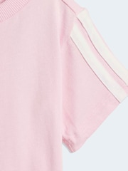 adidas Pink Essentials T-Shirt and Shorts Infant Set - Image 6 of 7