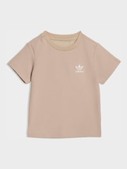 adidas Originals Neutral Waffle T-Shirt and Shorts Set - Image 2 of 7