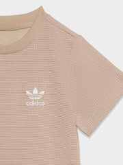 adidas Originals Neutral Waffle T-Shirt and Shorts Set - Image 5 of 7