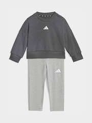 adidas Grey Top & Jogger Set - Image 1 of 7