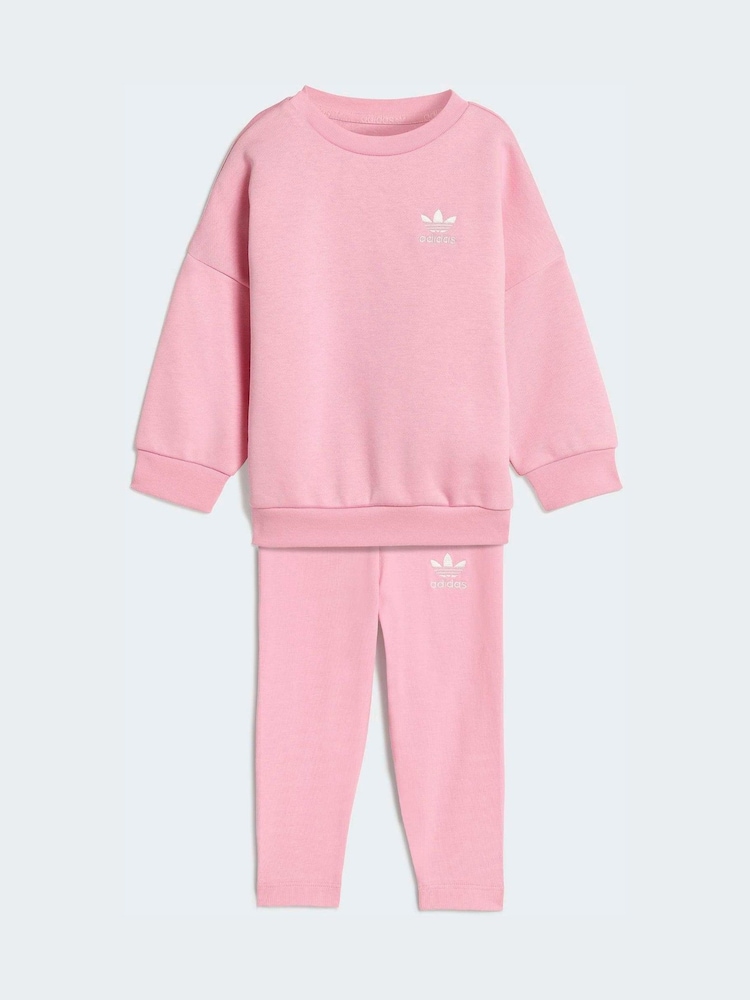 adidas Originals Pink Oversized Sweat top & Leggings set - Image 1 of 7