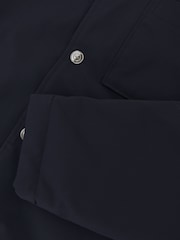 Reiss Navy Parker Lightly-Padded Patch-Pocket Overshirt - Image 6 of 6