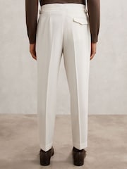 Reiss White Flush Wool-Blend Slim-Fit Cuffed Trousers - Image 9 of 10