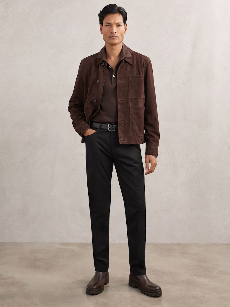 Negro - Reiss Canterbury Slim-Fit Five-Pocket Trousers - Imagen 1 de 6
