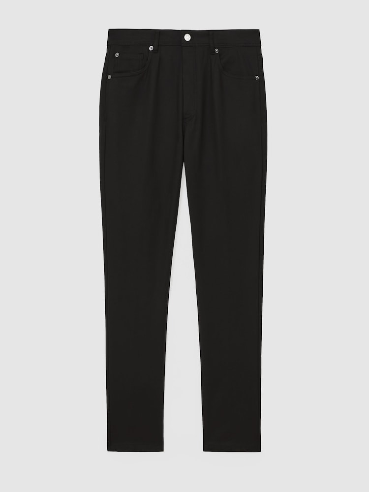 Negro - Reiss Canterbury Slim-Fit Five-Pocket Trousers - Imagen 2 de 6
