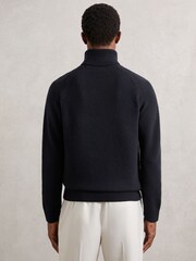 Reiss Navy Gosforth Wool-Cashmere Roll-Neck Jumper - Image 5 of 6