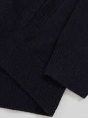 Reiss Navy Gosforth Wool-Cashmere Roll-Neck Jumper - Image 6 of 6