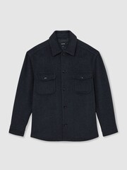 Reiss Navy Compton Shirt - Image 2 of 7
