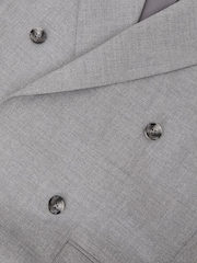 Reiss Grey Smarter Double-Breasted Relaxed-Fit Overcoat - Image 7 of 7