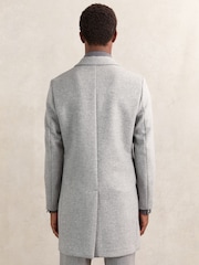 Reiss Soft Grey Gable Wool-Blend Single-Breasted Overcoat - Image 5 of 6