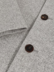 Reiss Soft Grey Gable Wool-Blend Single-Breasted Overcoat - Image 6 of 6