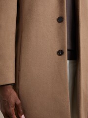 Reiss Light Brown Gable Wool-Blend Single-Breasted Overcoat - Image 5 of 7