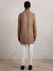 Reiss Light Brown Gable Wool-Blend Single-Breasted Overcoat - Image 6 of 7