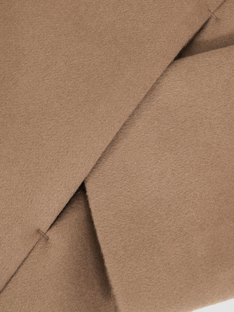 Reiss Light Brown Gable Wool-Blend Single-Breasted Overcoat - Image 7 of 7 Reiss Light Brown Gable Wool-Blend Single-Breasted Overcoat - Image 7 of 7