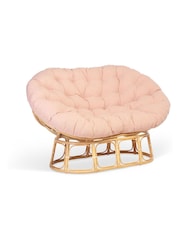 Desser Natural Papasan Fabric Sofa - Image 2 of 2
