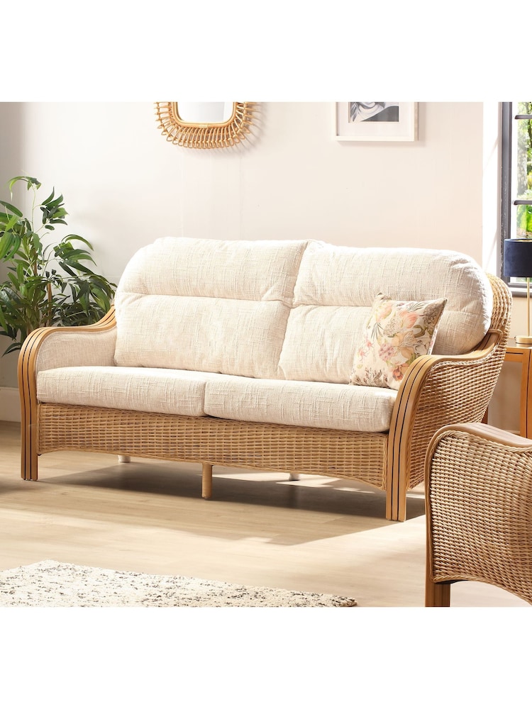 Desser Light Oak Centurion Fabric 3 Seat Sofa - Image 1 of 2