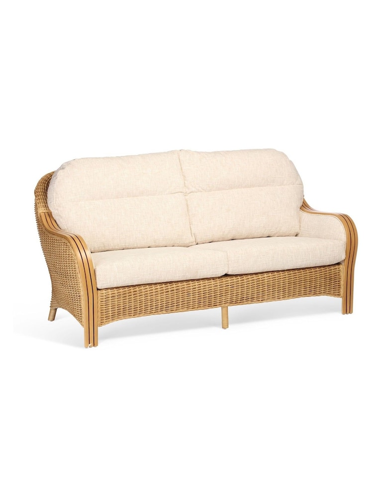 Desser Light Oak Centurion Fabric 3 Seat Sofa - Image 2 of 2