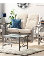 Desser Grey Madrid Fabric 2 Seat Sofa Set - Image 1 of 4