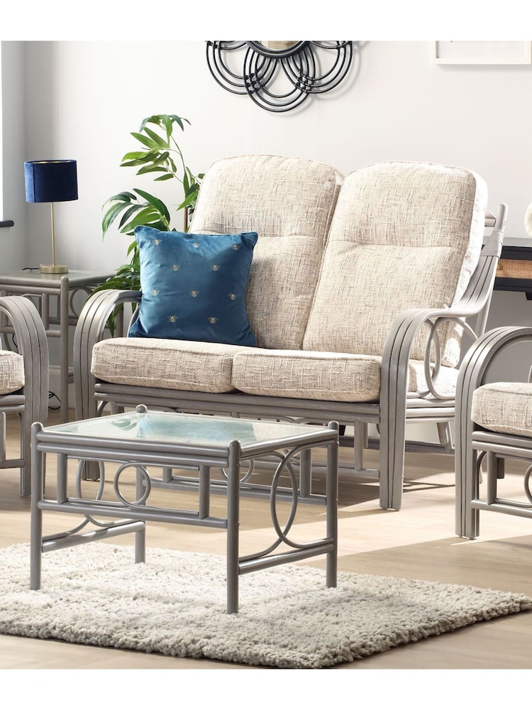 Desser Grey Madrid Fabric 2 Seat Sofa Set - Image 1 of 4