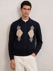 Reiss Navy Sweep Jumper - Image 1 of 6