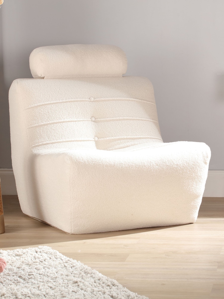 Desser White Cosy Upholstered Boucle Chair - Image 2 of 4