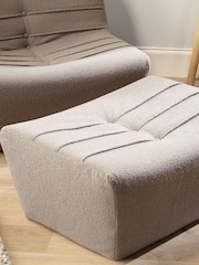 Desser Grey Cosy Upholstered Pouffe - Image 1 of 3