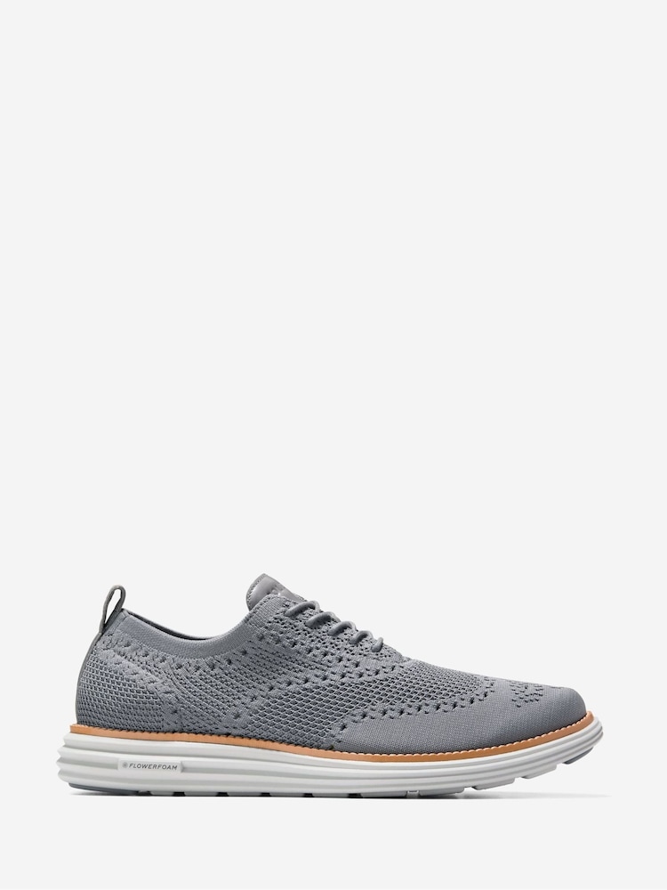Cole Haan Mens Grey Originalgrand Remastered Stitchlite Wing Oxford Trainers - Image 1 of 6