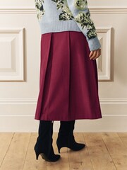 Laura Ashley Burgundy Red Maxi Cord Skirt - Image 2 of 3
