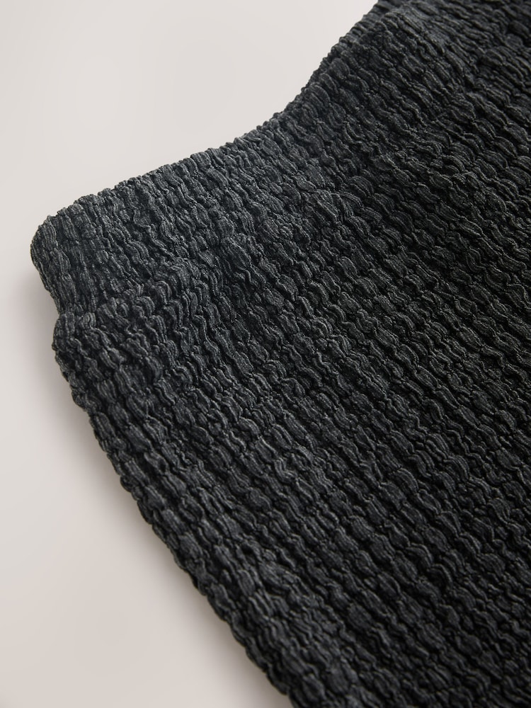 Grey Textured Wide Leg Trousers - Image 2 of 3