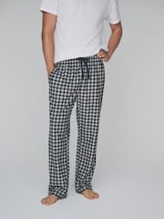 The Set 2 Pack Wide Leg Supersoft Lounge Pants Navy/Grey - Image 3 of 7