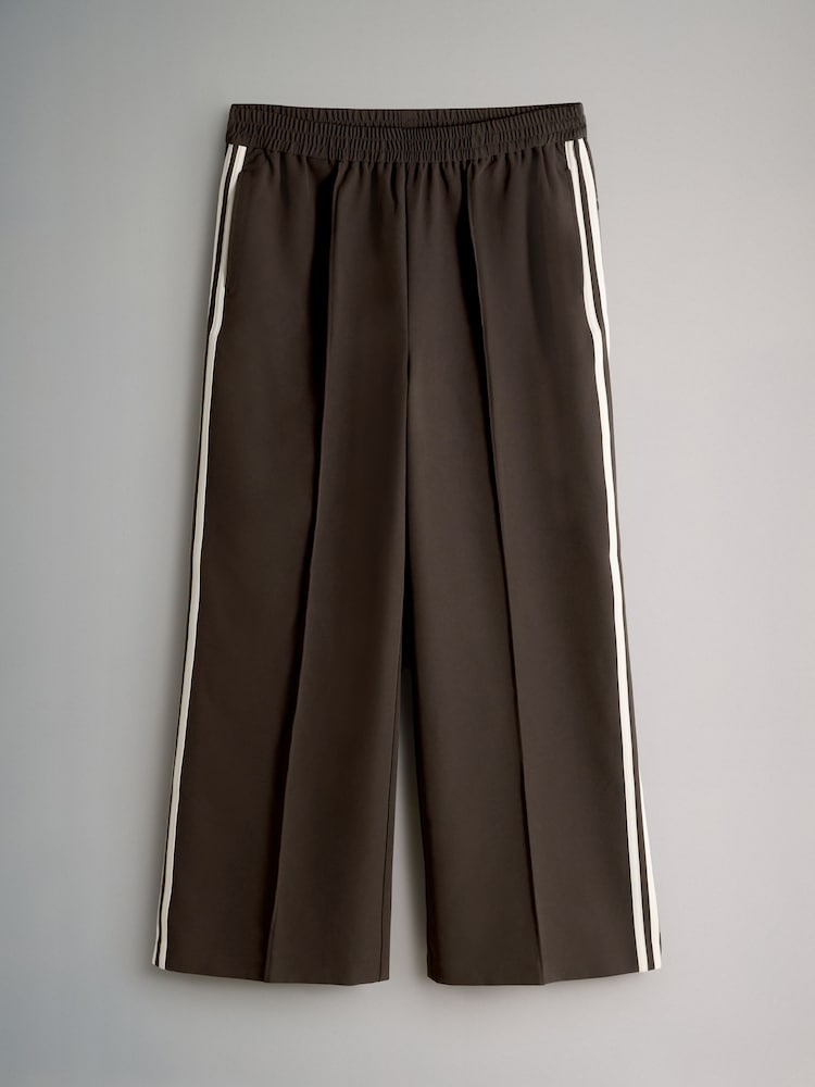The Set 2 Pack Double Stripe Track Pants Chocolate Brown/Cream - Image 6 of 6