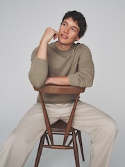 The Set 3 Pack Fine Gauge Cotton Crew Neck Jumper Blue/Green - Image 4 of 6