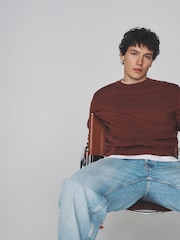 The Set 3 Pack Fine Gauge Cotton Crew Neck Jumper Red/Cream - Image 1 of 5