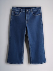 The Set 2 Pack Cropped Flared Jeans Black/Mid Blue Denim - Image 2 of 6
