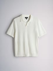 The Set 3 Pack Fine Gauge Cotton Blend Trophy Neck Short Sleeve Jumpers Navy/White - Image 4 of 10