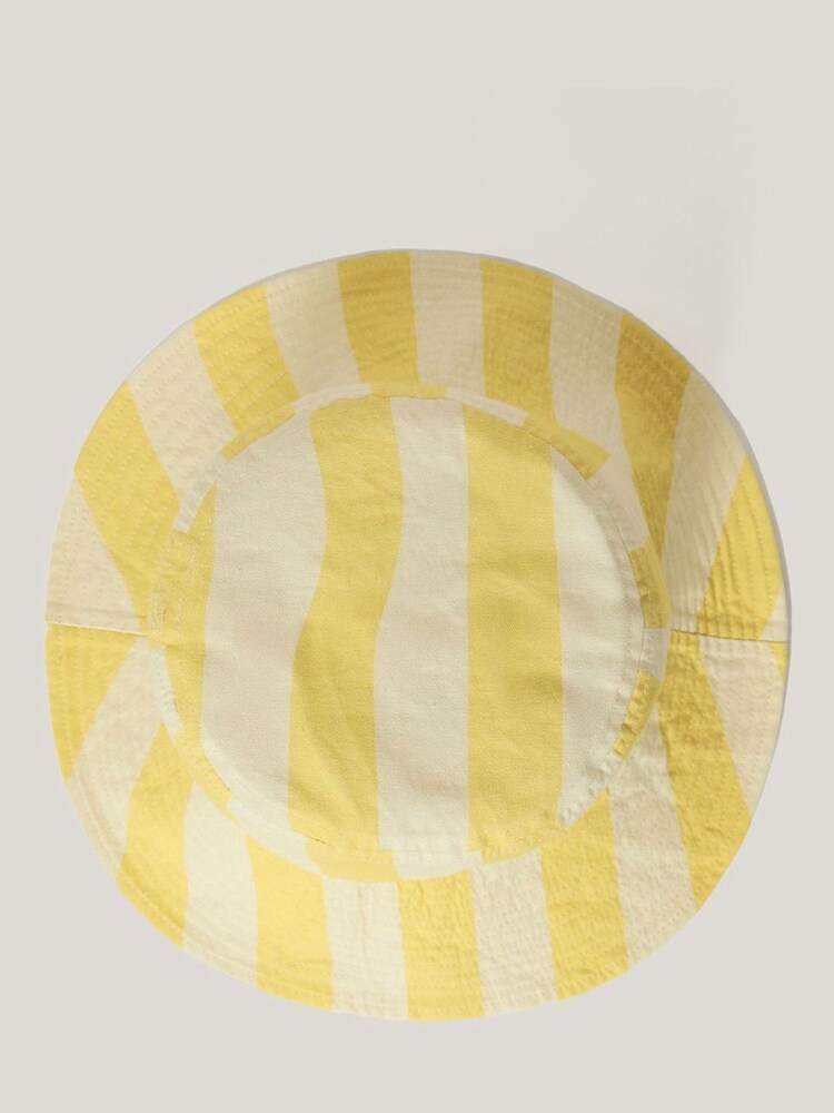 Jigsaw Yellow Cotton Stripe Bucket Hat - Image 2 of 2