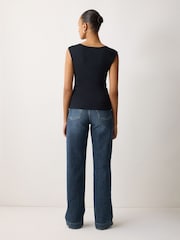Jigsaw Blue Baby Fine Cotton Henley T-Shirt - Image 3 of 5