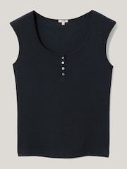 Jigsaw Blue Baby Fine Cotton Henley T-Shirt - Image 5 of 5