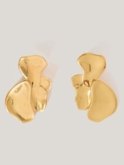 Jigsaw Gold Tone Deconstructed Petals Earrings - Image 2 of 3