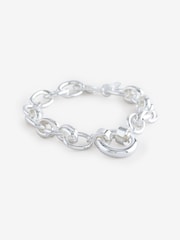 Jigsaw Silver Tone Round Link Chain Bracelet - Image 1 of 4