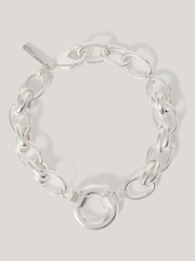 Jigsaw Silver Tone Round Link Chain Bracelet - Image 2 of 4