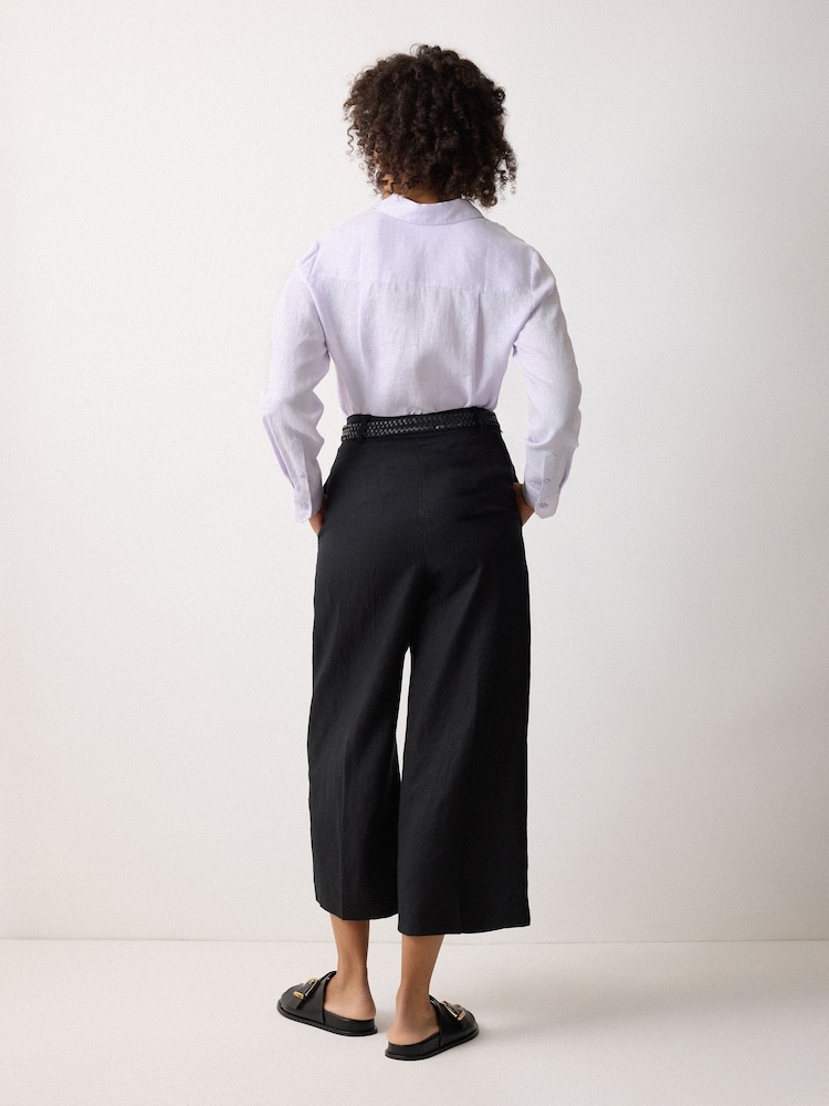Jigsaw Purple Classic Linen Shirt - Image 2 of 6