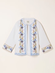 FatFace White Embroidered Jacket - Image 6 of 6