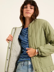 FatFace Raya Sage Green Quilted Jacket - Image 1 of 6