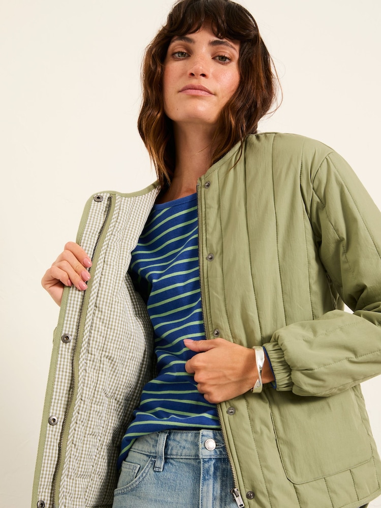 FatFace Raya Sage Green Quilted Jacket - Image 1 of 6 FatFace Raya Sage Green Quilted Jacket - Image 1 of 6