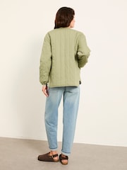 FatFace Raya Sage Green Quilted Jacket - Image 2 of 6