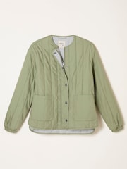 FatFace Raya Sage Green Quilted Jacket - Image 6 of 6